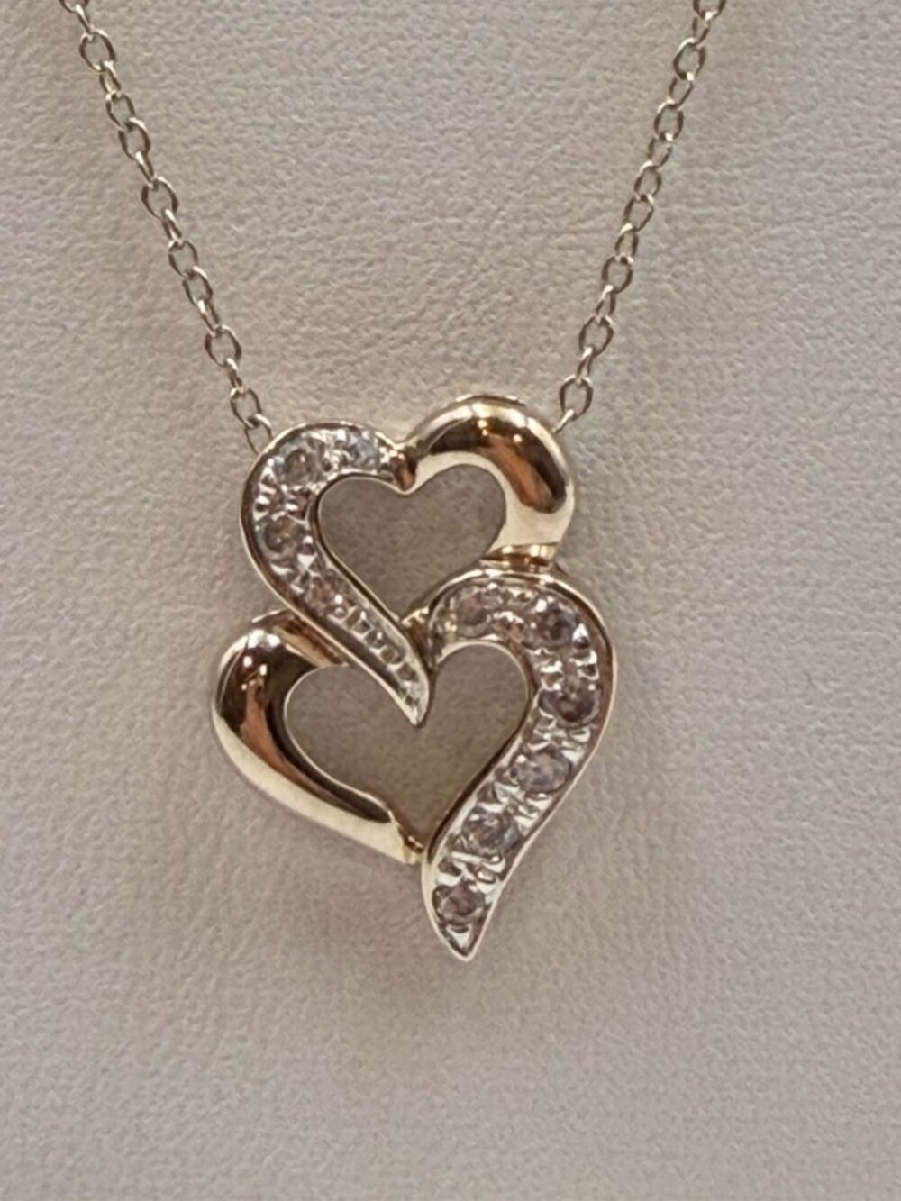 Ross Simons Gold Plated Sterling Silver Heart Pendant And Chain 2.9 Grams 18”